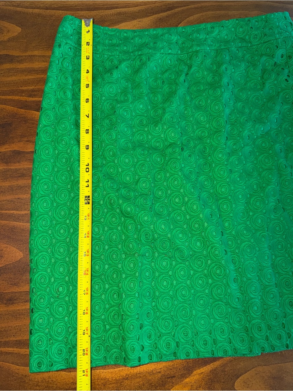 Talbots 6P Emerald Eyelet Pencil Skirt - Picture 6 of 9